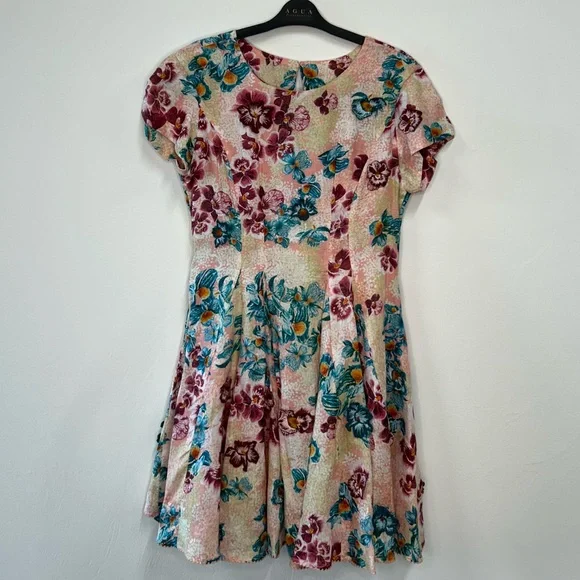 Agua by Agua Bendita Linen Embroidered Pupe Prado Mini Dress Medium